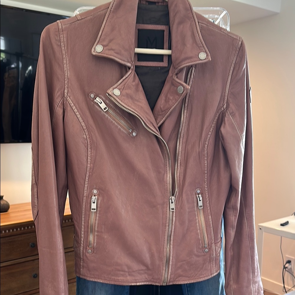 Women's Mauve Leather Jacket